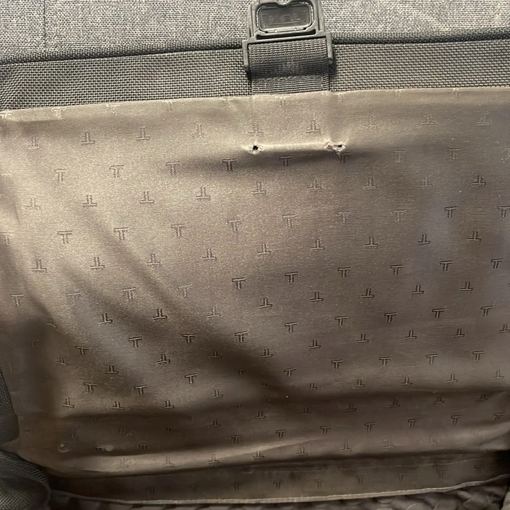 Tumi FXT Ballistic Black Nylon Pushlock Briefcase Messenger Laptop Bag